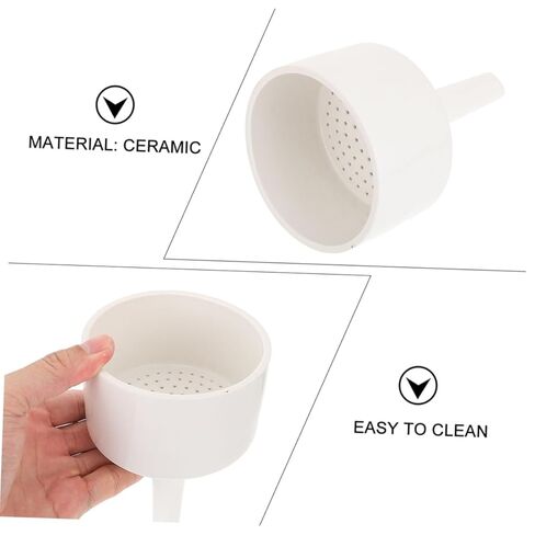2pcs Ceramic Buchner Funnel Filter Funnels for Laboratory Use Lightweight Porcelain Design for Accurate Liquid Pouring Chemistry Biology Applications in Saudi Arabia