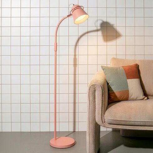 Brightech Zoey LED Floor Lamp - Flexible, Bright Standing Task Light for Puzzles, Crafting, Sewing and Reading - Perfect Dimmable Lighting for Kids Bedrooms, Desks, Nurseries, & Offices - Pastel Pink in Saudi Arabia