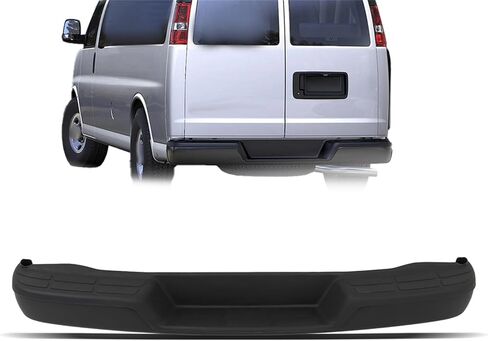 labwork Black Steel Rear Step Bumper Assembly without Park Assist Sensor Holes Replacement for 1996-2023 Chevy Express Savana GM1103143 in Saudi Arabia