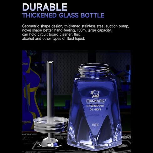 DIYPHONE 5 Oz /150ml Glass Push Down Pump Dispenser Bottle with Cap Push Down Glass Empty Pump Dispenser Pump Alcohol Dispenser Alcohol Bottle for Nail Polish Alcohol Makeup Remover Phone Cleaning in Saudi Arabia