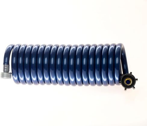 SpringHose Marine 3/8in Inside Diameter x 50ft Salt Water Resistant Hose Boat Hose Coil Polyurethane - Premium and Lightweight Marine Washdown Hose for Boat Saltwater - Made in Canada, Blue in Saudi Arabia