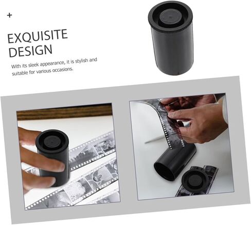 50pcs Plastic Film Canisters Lids Film Storage Containers for Photography Reusable Canisters Moisture and - Black Tubes in Saudi Arabia