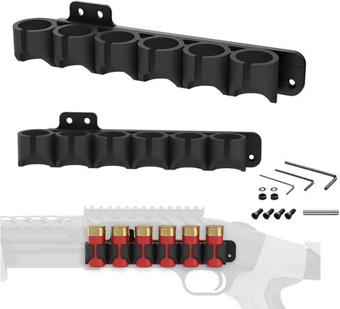 Gotical Receiver Mounted Shell Carrier Side Saddle 12 Gauge Shotgun Shell Holder for Mossberg 500/590/Shockwave/Maverick 88 Series Shot Gun Hold Up in Kuwait
