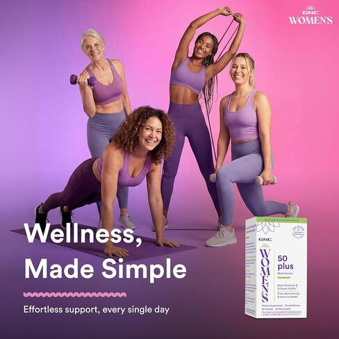 GNC Women's 50 Plus Multivitamin - Women's Multivitamin for Complete Nutrition - Clinically-Backed Dietary Supplement - High-Potency - Monthly Vitamin Supply - 60 Count (30 Servings) in Saudi Arabia