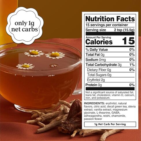 Moment Sleep Tea (Shark Tank) | Vanilla Chamomile | Melatonin Alternative | 0 Sugar | Low Calorie | 0 Caffeine | Mushroom Drink | Adaptogens, Reishi, GABA, Magnesium, Chamomile | Keto | 15 Servings in Saudi Arabia