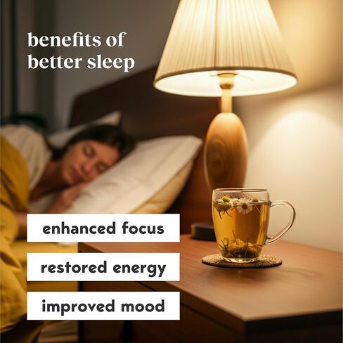 Moment Sleep Tea (Shark Tank) | Vanilla Chamomile | Melatonin Alternative | 0 Sugar | Low Calorie | 0 Caffeine | Mushroom Drink | Adaptogens, Reishi, GABA, Magnesium, Chamomile | Keto | 15 Servings in Saudi Arabia