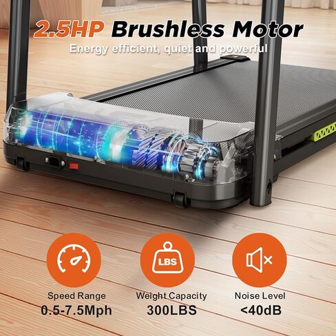 Walking Treadmill for Seniors, Treadmills for Home with Long Handles for Balance, Joint-Friendly Shock Absorption, Smart APP & Heart Rate Monitor, Ideal for Elderly Rehab & Family Workouts in Kuwait