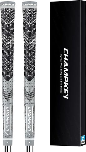 CHAMPKEY 2 Pack Half Cord Golf Grips with 2 Grip Tapes - All Weather Performance Golf Club Grips - High Traction and Feedback Golf Grips for Men in Saudi Arabia