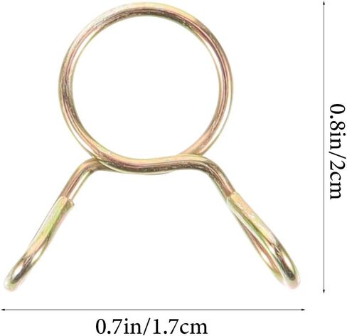 BESTYASH 100pcs Small 9mm Spring Hose Clamps Steel Wire Water Pipe Clips for Washing Machine Tubing and Oil Line Securement in Kuwait