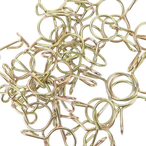 BESTYASH 100pcs Small 9mm Spring Hose Clamps Steel Wire Water Pipe Clips for Washing Machine Tubing and Oil Line Securement in Kuwait