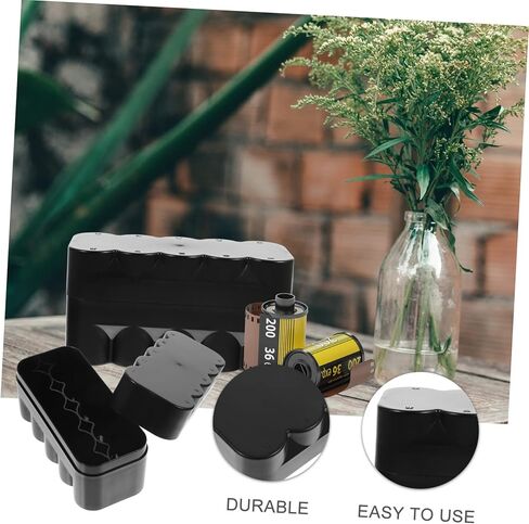 Veemoon 2pcs Box Film Canisters Case Hard Plastic Film Holder Black Storage Box for Camera in Saudi Arabia