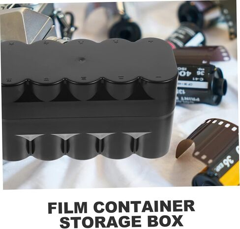 Veemoon 2pcs Box Film Canisters Case Hard Plastic Film Holder Black Storage Box for Camera in Saudi Arabia