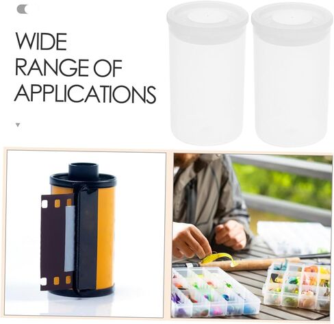 200pcs Film Canisters Caps Plastic Storage Containers for Film Reel Keys Coins Small Accessories Airtight and Portable in Saudi Arabia