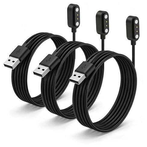 [3PACK] Smart Watch Charger Magnetic USB Charging Cable 3.3FT for Letsfit Willful YAMAY SW023 ID205L SW021 ID205U ID205S SW025 Uwatch 3S 3 2 2S in Kuwait