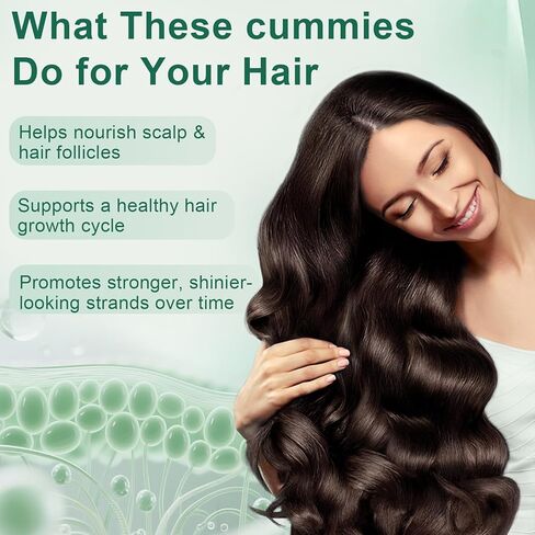Hair Loss Gummies,Sea Moss Gummies with Vitamin C, Vitamin E, Aloe Vera, Pearl Powder Support Faster Hair Growth,Enhance Nail Elasticity,Promot Radiant Skin,Gluten-Free - 60 Count in Kuwait