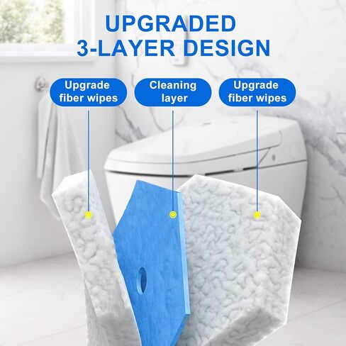 Disposable Toilet Brush and Holder Set, with 30 PCS Toilet Wand refills for Clorox. in Kuwait