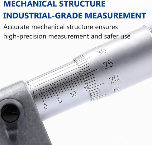 Leverage Micrometer, High-Precision Measuring Instrument, Resolution: 0.001mm, Measuring Range 0-25mm, Accuracy: 0.003mm Stable and Durable, for Precision Hardware, Mold Processing in Kuwait