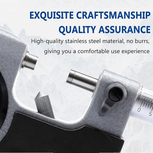 Leverage Micrometer, High-Precision Measuring Instrument, Resolution: 0.001mm, Measuring Range 0-25mm, Accuracy: 0.003mm Stable and Durable, for Precision Hardware, Mold Processing in Kuwait
