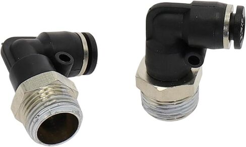 50pcs PL Threaded Elbow Pneumatic Connector Hose Quick Fitting Pipe Connector Pneumatic Components 4-16mm PL6-01 PL8-02 PL12-03(8mm OD Tube,3/8") in Saudi Arabia