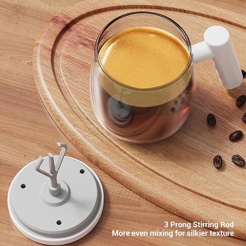 Fockety Electric Mixing Mug, Automatic Stirring Glass Cup with Efficient Magnet Stirring System for Coffee Milk Protein Powder, 400ml Capacity Rechargeable USB in Saudi Arabia