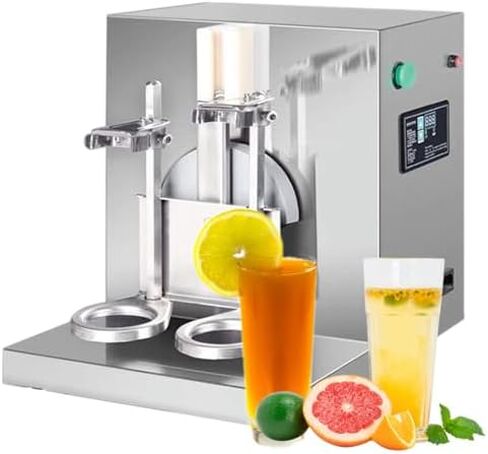 Electric Milk Tea Shaker - Double Frame Bubble Boba Shaker with 2X 700 ML PC Cups for Tea, Juice, Coffee, Wine in Saudi Arabia