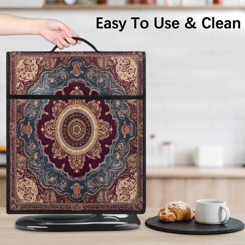 Kitchen Aid Cover for Stand Mixer Dust Cover 6/7/8 Quart Bowl Lift Dust-proof Washable Kitchen Appliance Accessories Covers with Top Handle and Pockets Water-resistant Carpet Ethnic Red in Saudi Arabia