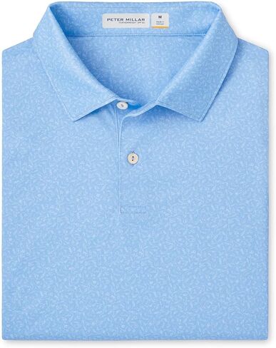 PETER MILLAR Men's Cottage Blue Featherweight Nautical Knots Polo XL in Kuwait