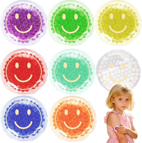 Kids Ice Pack - 8 Vibrant Colors Reusable Soft Gel Cold Compress for Children | Flexible Injury Relief for Swelling, Bumps & Bruises in Kuwait