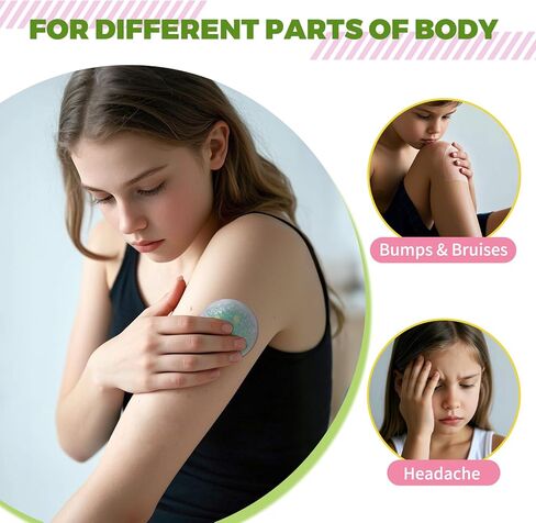 Kids Ice Pack - 8 Vibrant Colors Reusable Soft Gel Cold Compress for Children | Flexible Injury Relief for Swelling, Bumps & Bruises in Kuwait