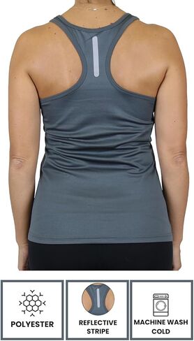 Galaxy by Harvic 3 Pack Womens Moisture Wicking Racerback Tagless Polyester Tanks Tops in Saudi Arabia