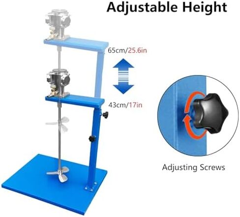 Power Mixer Pneumatic Agitator Clamp-On Drum Agitator Industrial-Grade Pneumatic Shaker Paint Stirring Tool，5 Gallon Pneumatic Mixer, 1/8HP Stainless Steel Paint Mixer Drill Attachment, Adju in Saudi Arabia
