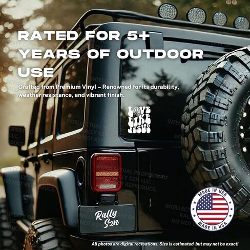 Love Like Jesus - Funny Car Vinyl Decal Bumper Sticker for Car, Wall, Window, Vehicle, Weather Resistant, Viral (White) in Kuwait