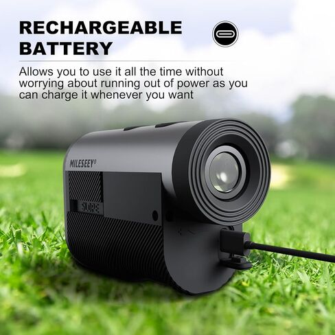 Mileseey GPF12 Golf Rangefinder with Slope - 1100 Yards Laser Range Finder with 7.5° Wide View, Golf Scope Distance Finder 6X Magnification 0.1s Flag Pole Locking Vibration USB C Rechargeable in Kuwait