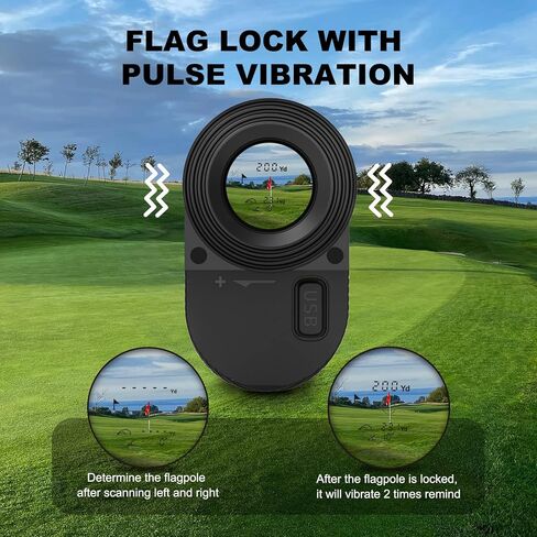 Mileseey GPF12 Golf Rangefinder with Slope - 1100 Yards Laser Range Finder with 7.5° Wide View, Golf Scope Distance Finder 6X Magnification 0.1s Flag Pole Locking Vibration USB C Rechargeable in Kuwait