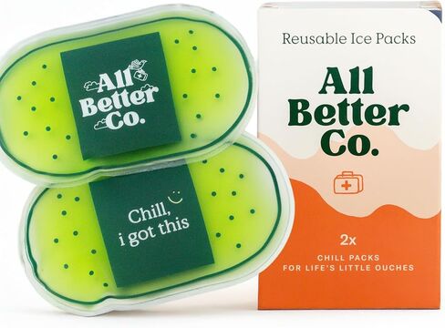 Soft Reusable Ice Packs Cold Compress Pads for Kids & Adults – Pain Relief Ice Gel Packs for Injuries, Boo Boos, Growing Pains, Knee, Back, Flexible, Freezable & Gentle on Skin - Set of 2 in Saudi Arabia