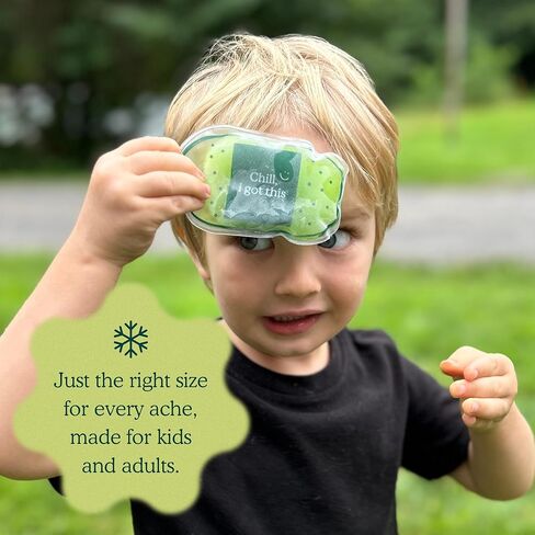 Soft Reusable Ice Packs Cold Compress Pads for Kids & Adults – Pain Relief Ice Gel Packs for Injuries, Boo Boos, Growing Pains, Knee, Back, Flexible, Freezable & Gentle on Skin - Set of 2 in Saudi Arabia