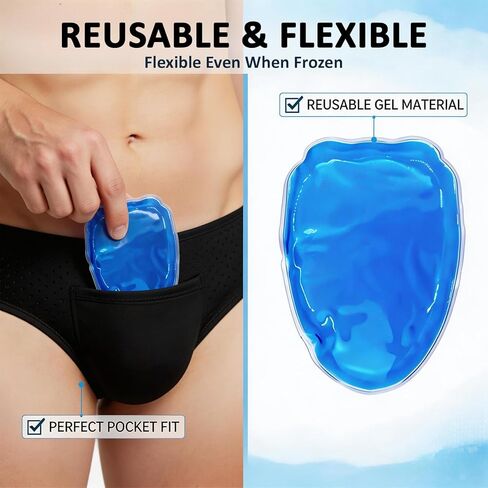 Vasectomy Reusable Cold Ice Packs for Testicular Support and Pain Relief, Vasectomy Gift for Men (Excluding Underwear) in Kuwait