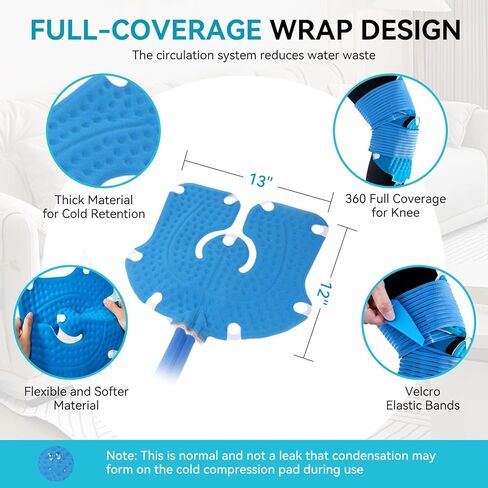 آلة العلاج البارد، آلة العلاج بالثلج القابلة للبرمجة لاستبدال الركبة، تعمل بمنفذ USB، التعافي بعد الجراحة، الرباط الصليبي الأمامي، تخفيف الألم، للإصابات الرياضية، والالتواء، وتقليل التورم، وسادة الركبة in Kuwait