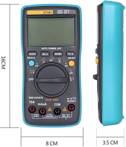 Current Signal Generator ZT301 Digital Multimeter 8000 Counts Multifunction Voltage Temperature Capacitance Tester Portable Voltage Meter in Saudi Arabia