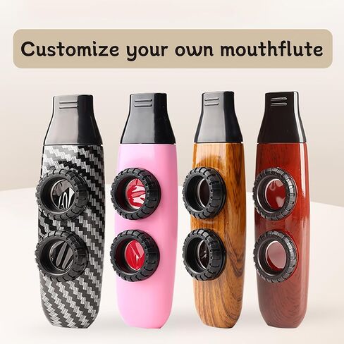 Professional Kazoo, Comes with 3 Extra Membranes, Adjustable Pitch, Suitable for Guitar, Ukulele, Violin, Piano, Keyboard, Beginners As Well As Professionals, Adults/Music Enthusiasts. in Saudi Arabia