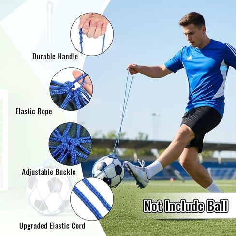 4 Pcs Football Kick Trainer Soccer Return Juggle Kick Trainer Equipment Soccer Net Kicker Practice Solo Practice Training Aid Equipment Fits Ball Size 3, 4, 5 (4 Color) in Saudi Arabia