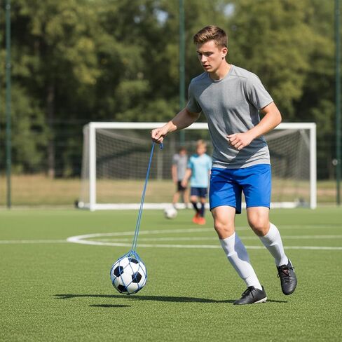 4 Pcs Football Kick Trainer Soccer Return Juggle Kick Trainer Equipment Soccer Net Kicker Practice Solo Practice Training Aid Equipment Fits Ball Size 3, 4, 5 (4 Color) in Saudi Arabia