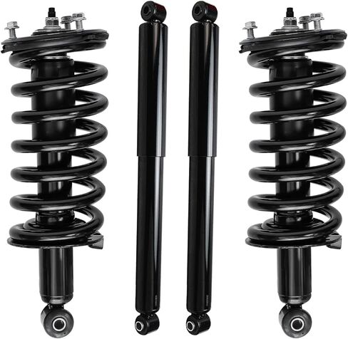 Detroit Axle - 4WD Struts Shocks for 2004-2015 Nissan Titan Complete 2 Front Struts w/Coil Spring 2 Rear Shock Absorbers 2005 2006 2007 2008 2009 2010 2011 2012 2013 2014 Replacement in Saudi Arabia