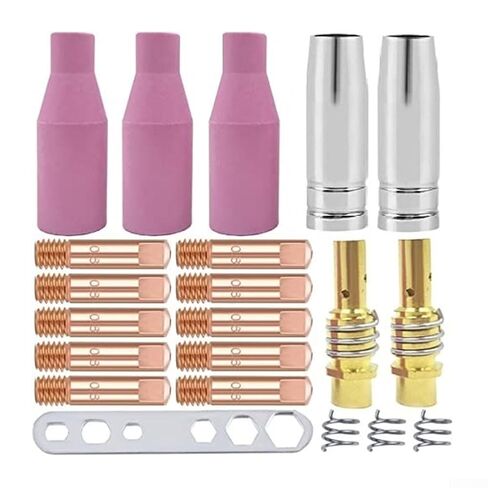 Contact Tip Kit for MIG Welding Torch Accessories 0.8mm Conductive Nozzles with Brass Tips for 15AK MB15 Torches in Saudi Arabia