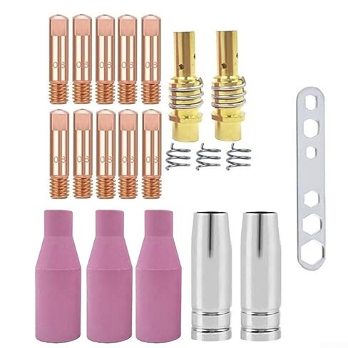 Contact Tip Kit for MIG Welding Torch Accessories 0.8mm Conductive Nozzles with Brass Tips for 15AK MB15 Torches in Saudi Arabia