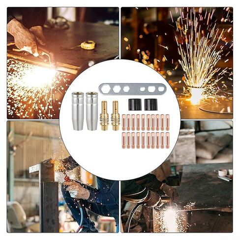 27PCS Wear Parts Set for 15AK MIG Welding Torch M6 0.8 mm Copper Nozzles and Accessories for Protective Gas in Saudi Arabia