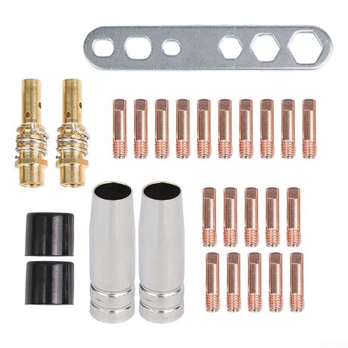 27PCS Wear Parts Set for 15AK MIG Welding Torch M6 0.8 mm Copper Nozzles and Accessories for Protective Gas in Saudi Arabia