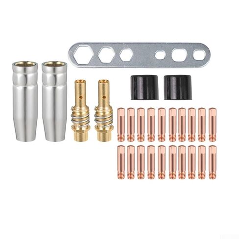 27PCS Wear Parts Set for 15AK MIG Welding Torch M6 0.8 mm Copper Nozzles and Accessories for Protective Gas in Saudi Arabia