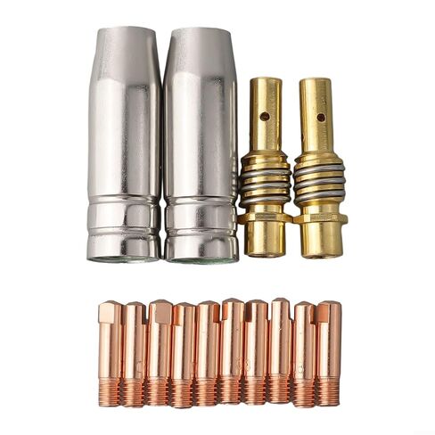 14PC MIG/MAG Welding Torch Accessories Power Nozzle M6 0.8mm for MB14/15 ML1500 G15 SB15 TBI150 ERGOPLUS15 in Saudi Arabia