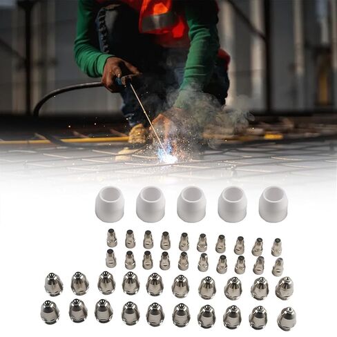 45 Pcs P-80 for Panasonic Plasma Electrode Nozzle 1.5 100Amp Cutting Torch Consumables Compatible with PANASONIC 80A Welding Accessories in Saudi Arabia